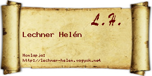 Lechner Helén névjegykártya